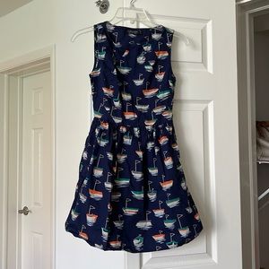 TOPSHOP Sailboat Regatta Cotton Mini Dress